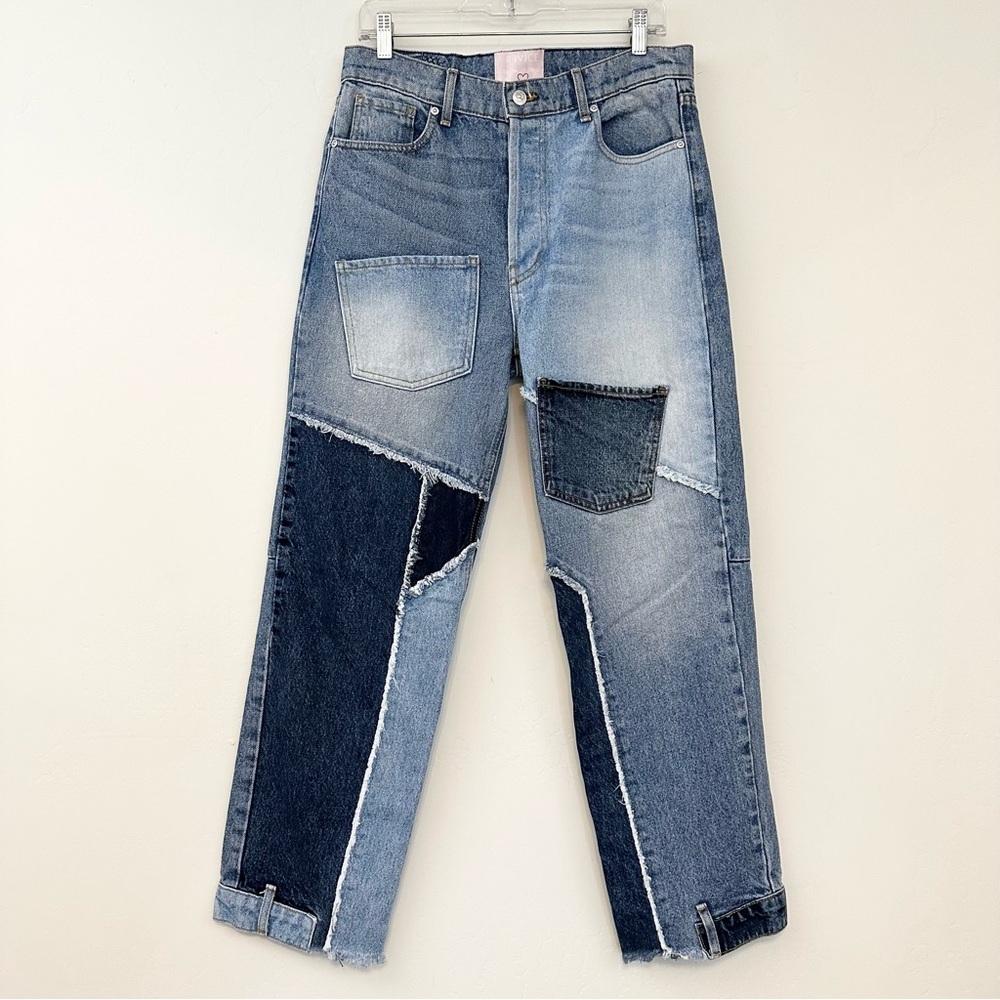 Revice Matchmaker Love at First Sight Patchwork Button Fly Jeans